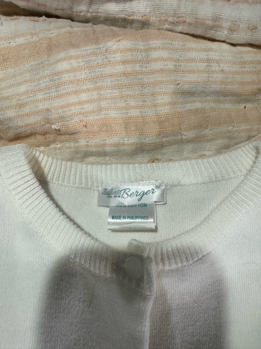 Julius Berger White Cardigan Sweater